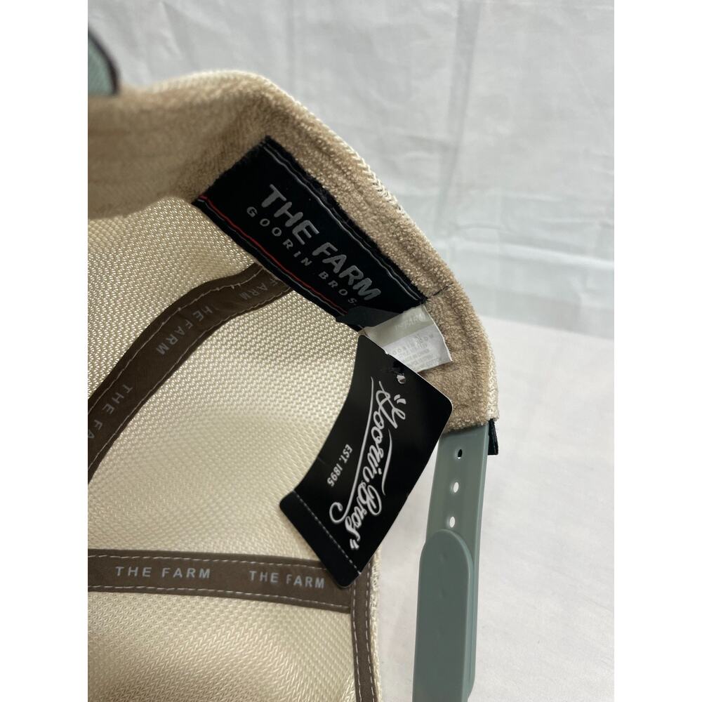 Goorin Bros Mint Green/Brown Cow CASH Embroidered Patch Trucker Snapback Hat NWT - Picture 7 of 8